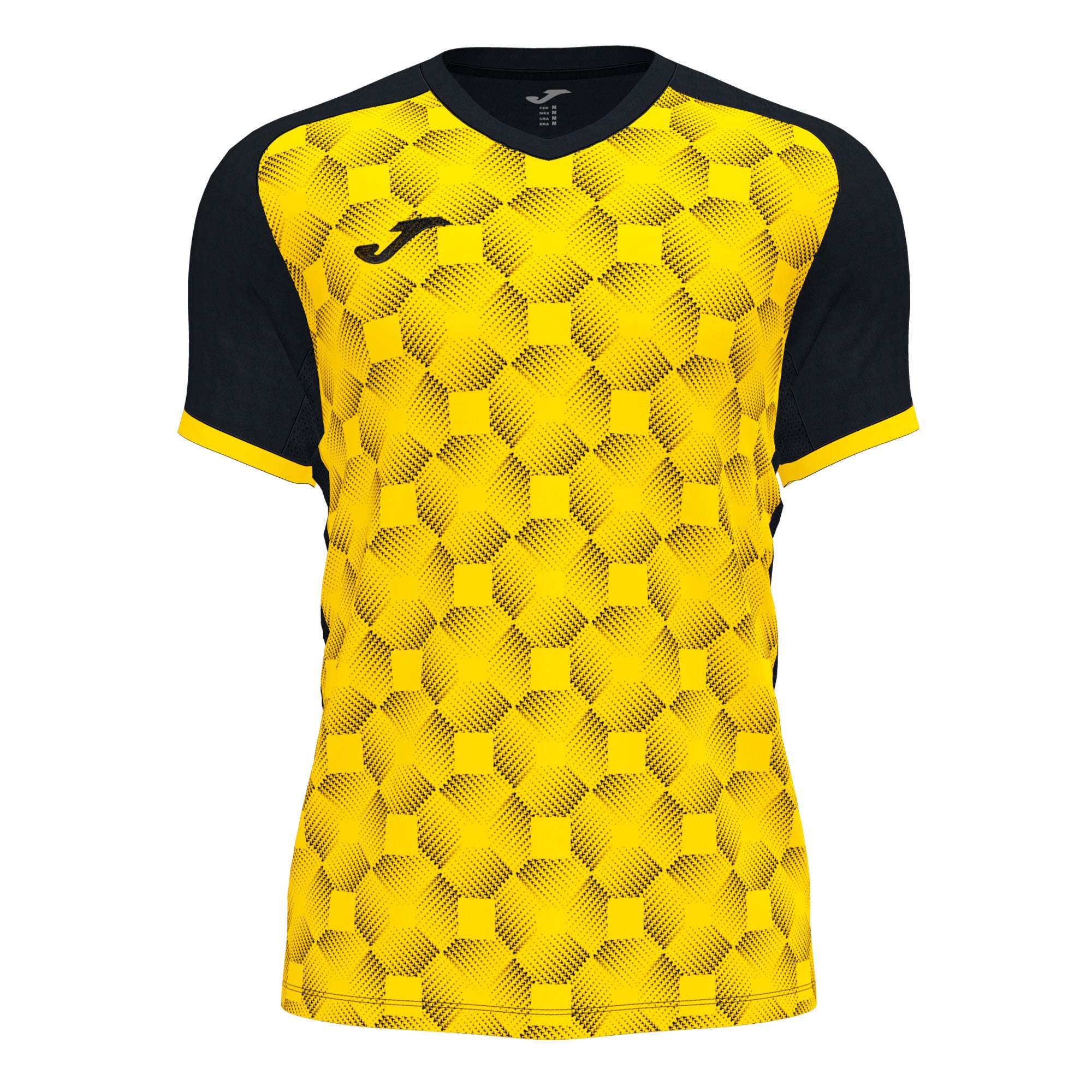 Joma Supernova III Short Sleeve Shirt in Dark Navy/Yellow