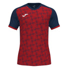 Joma Supernova III Short Sleeve Shirt in Dark Navy/Red