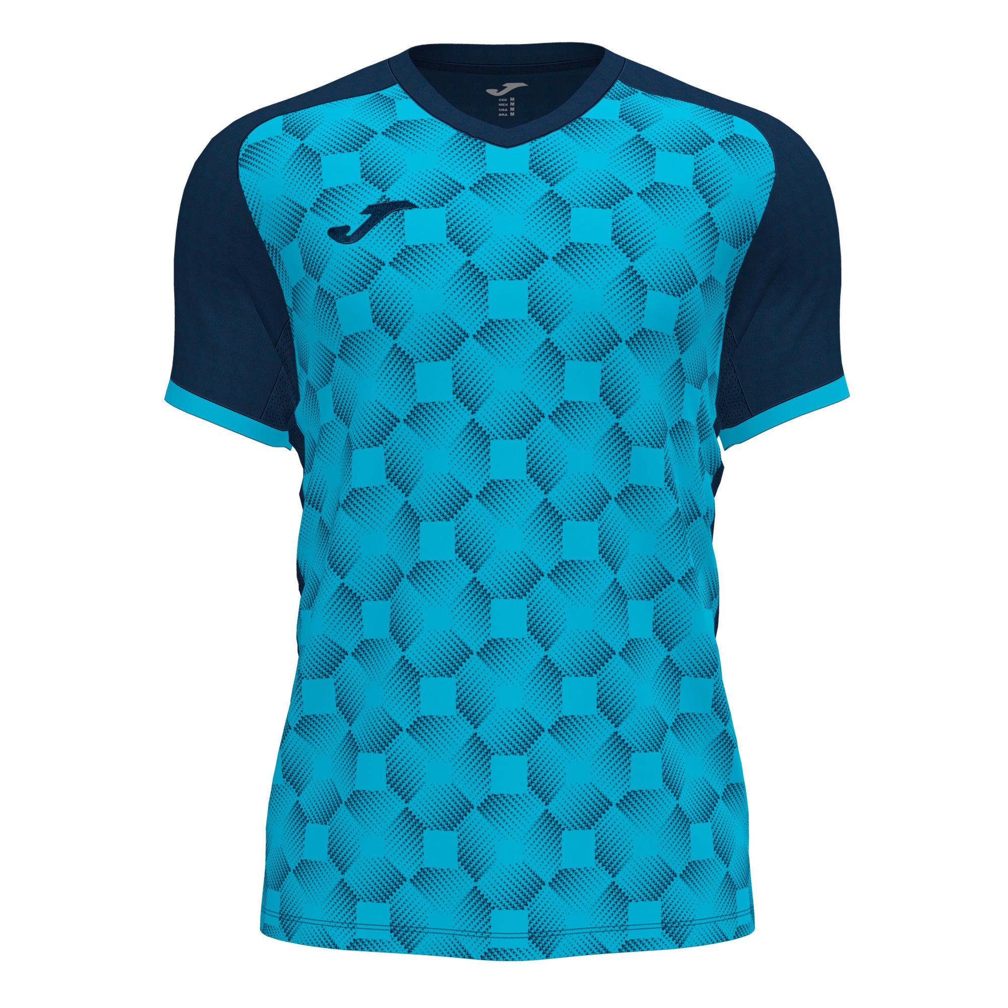 Joma Supernova III Short Sleeve Shirt in Dark Navy/Turquoise