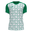 Joma Supernova III Short Sleeve Shirt in Green/White