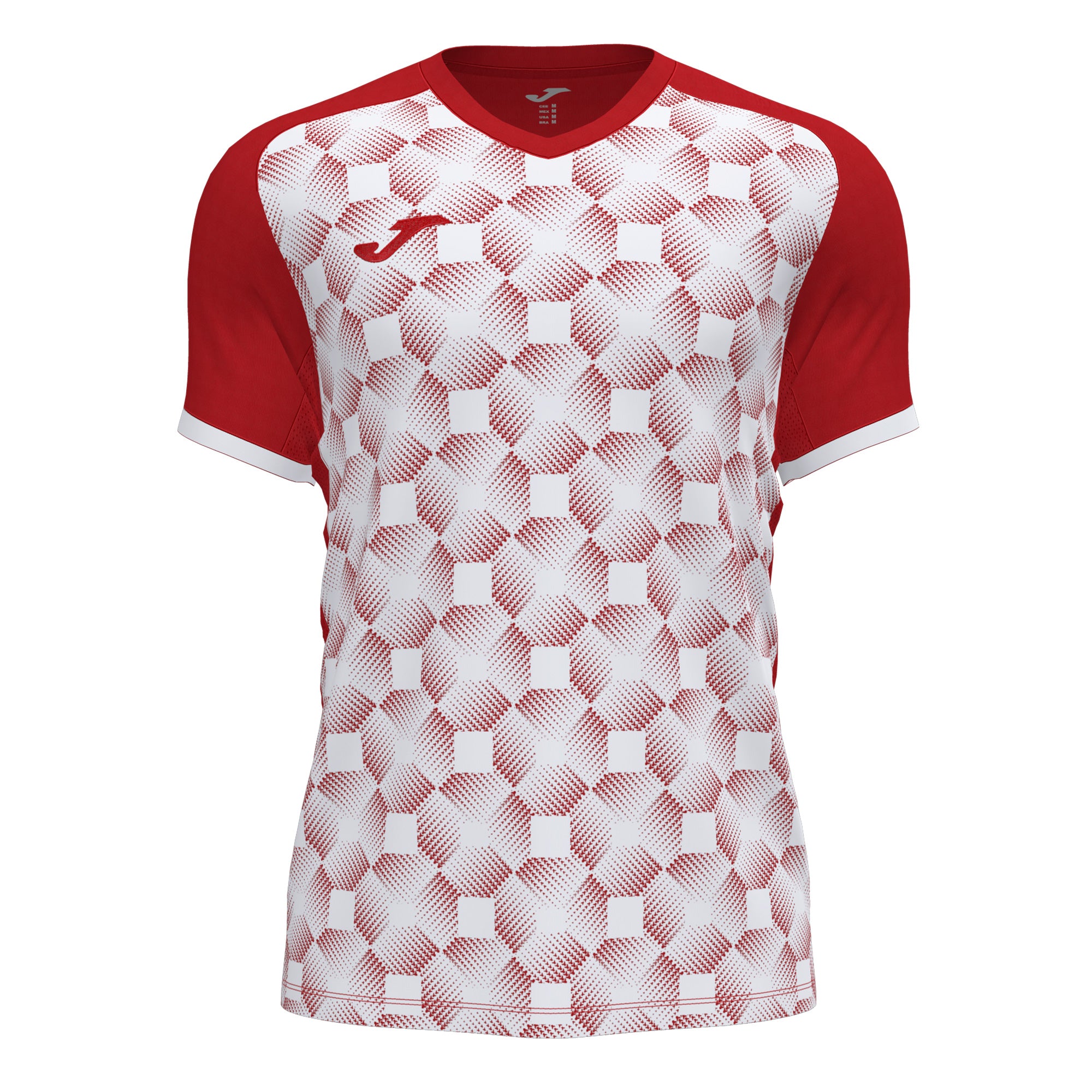 Joma Supernova III Short Sleeve Shirt in Red/White