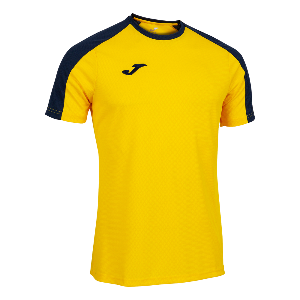 Joma Eco Championship Short Sleeve Shirt in yellow/navy