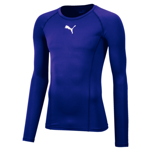 Puma Liga Long Sleeve Baselayer in electric blue lemonade