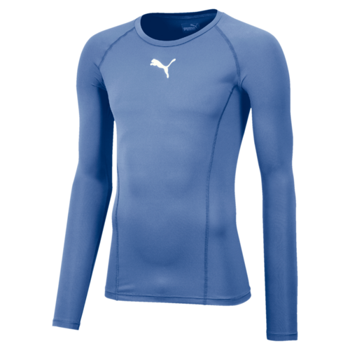 Puma Liga Long Sleeve Baselayer in silver lake blue