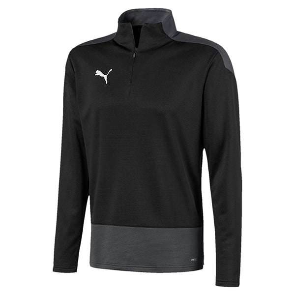 Puma Goal Training 1/4 Zip Top in Black/Asphalt