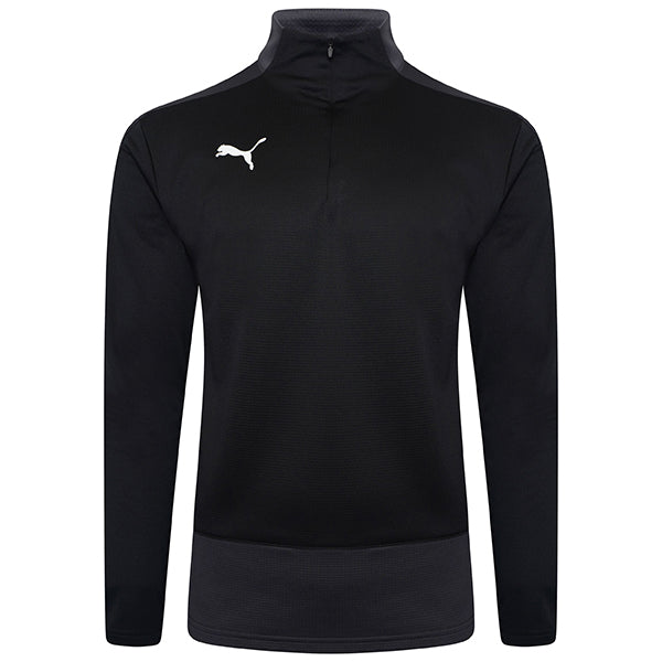 Puma Goal Training 1/4 Zip Top in Black/Asphalt