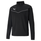 Puma Team Rise 1/4 Zip Top in BLACK/WHITE