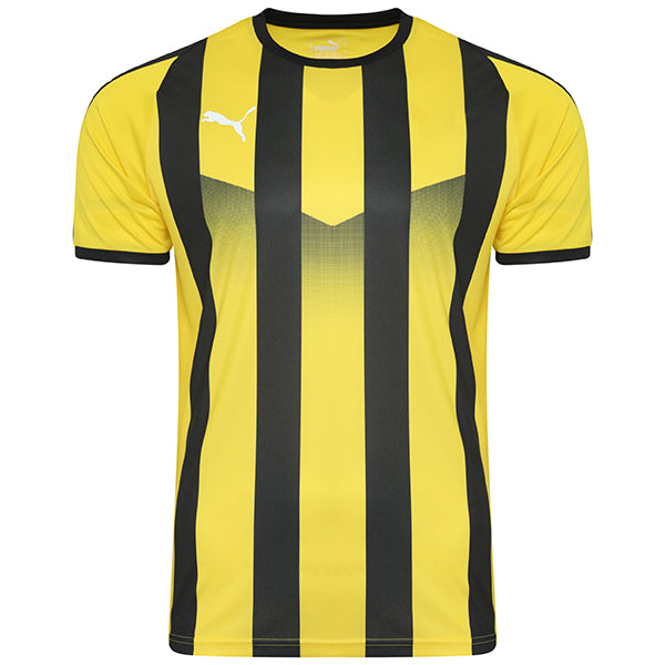 Black Football Jersey SVG PNG JPG Yellow Striped Arms Front 