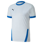 Puma Goal Shirt in White/Electric Blue Lemonade