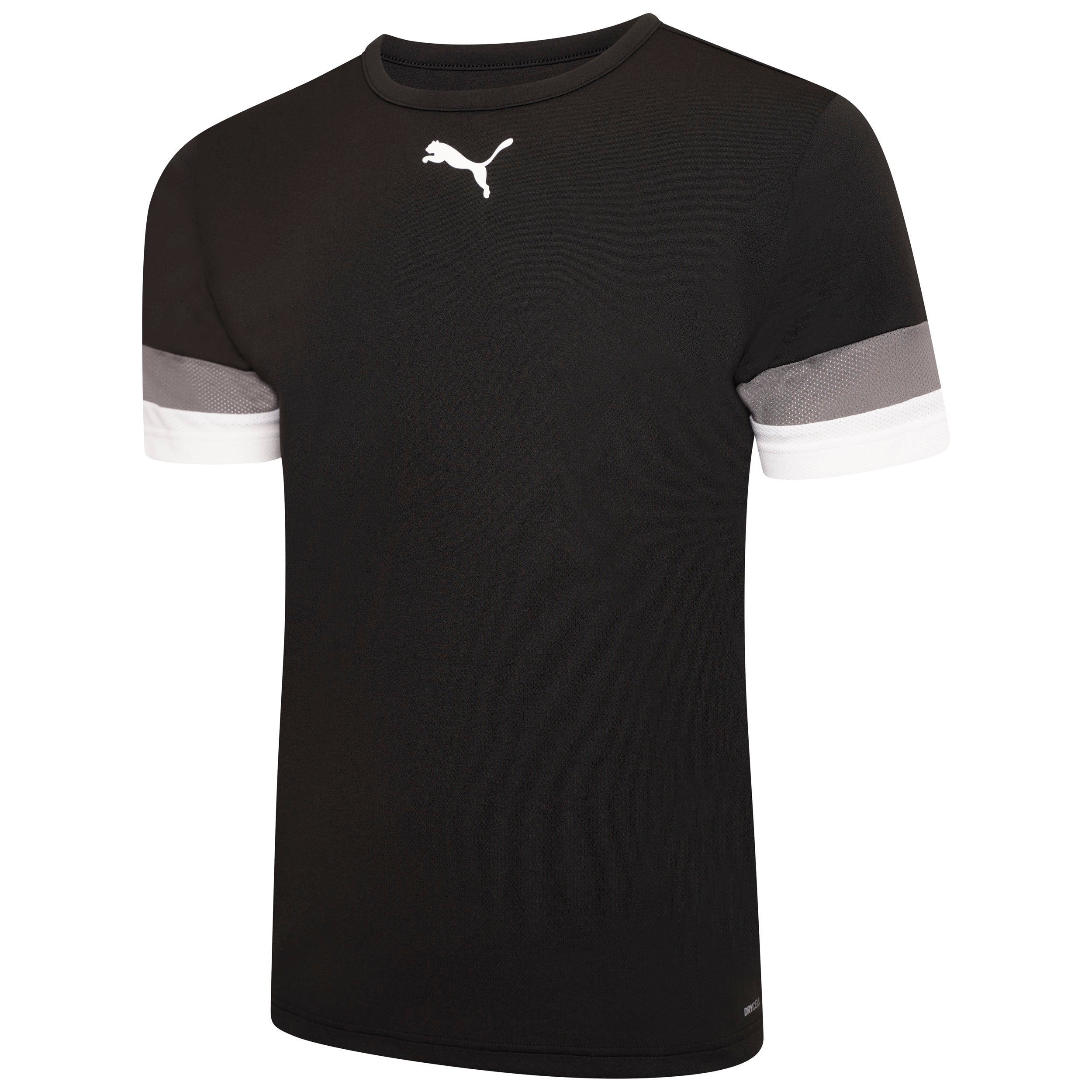 Puma Team Rise Short Sleeve Shirt in Black