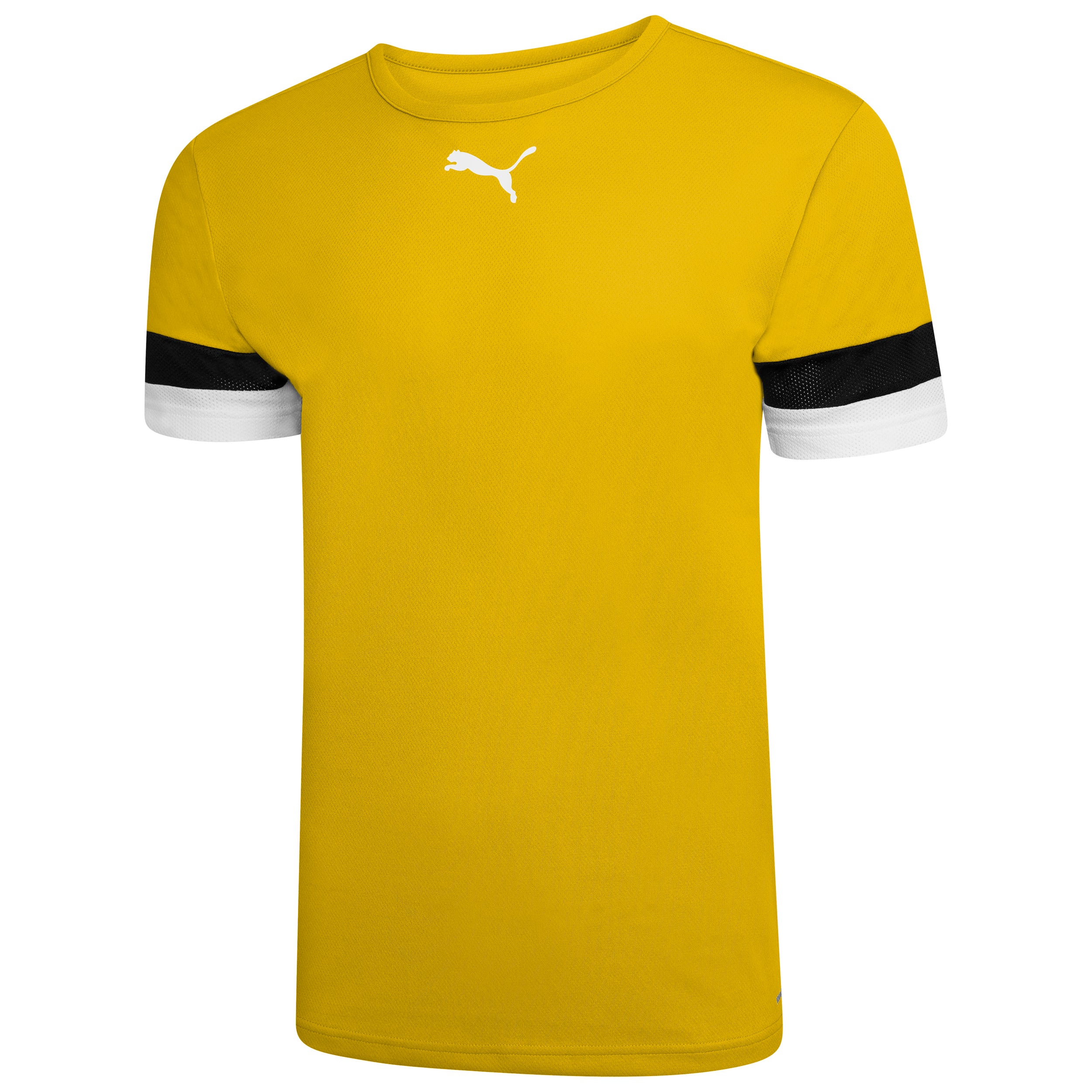 Puma Team Rise Short Sleeve Shirt in Cyber Yellow-Black-White