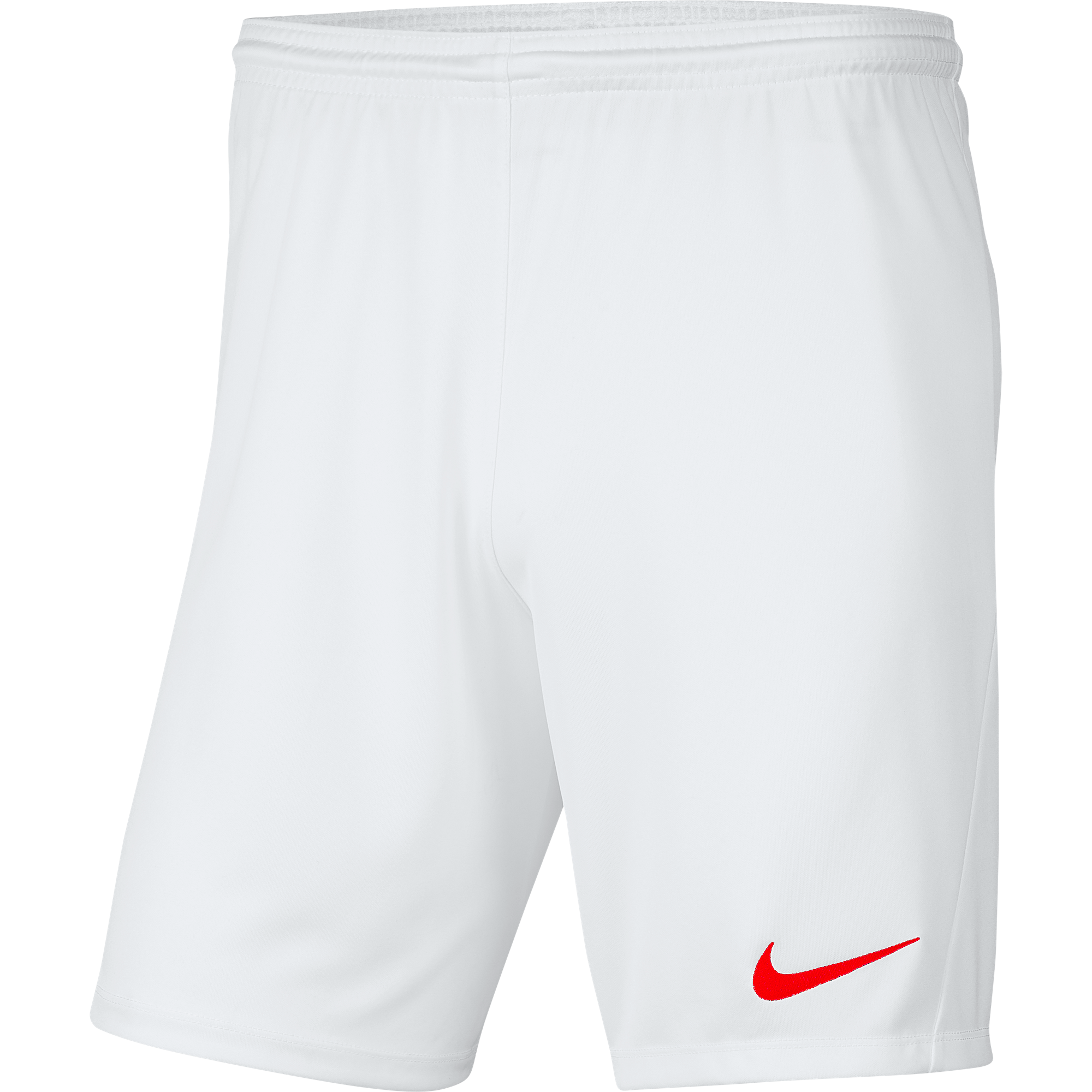 Nike Dri FIT Park III Short in White/University Red