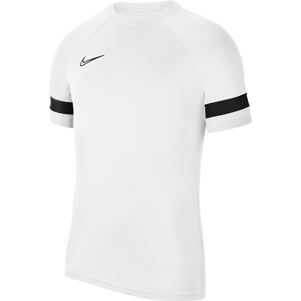 Nike Academy 21 Top Short Sleeve in White/Black/Black/Black