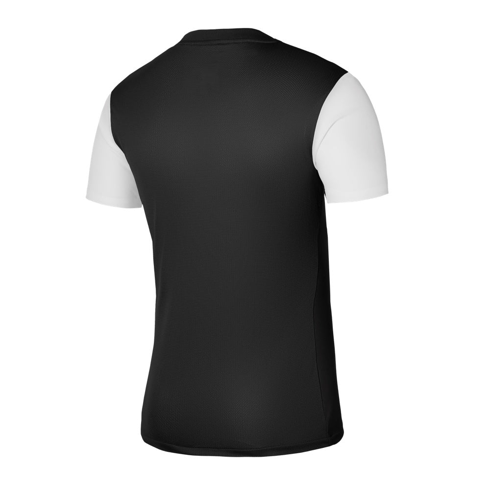 back of Nike Dri-Fit Tiempo Premiere II Jersey Short Sleeve in black/white