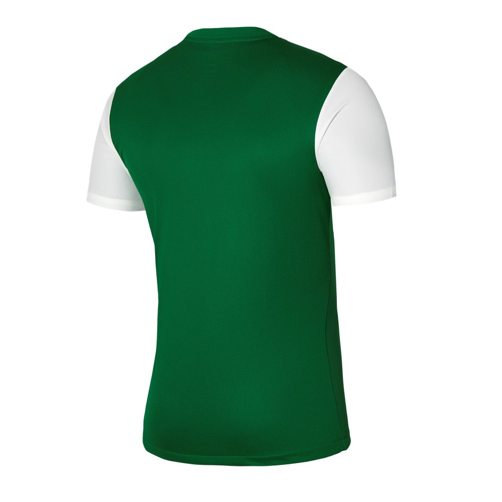 back of Nike Dri-Fit Tiempo Premiere II Jersey Short Sleeve in pine green/white