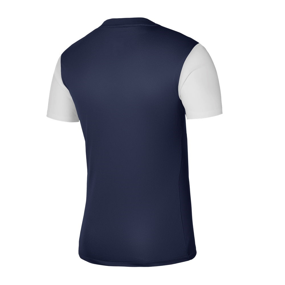 back of Nike Dri-Fit Tiempo Premiere II Jersey Short Sleeve in midnight navy/white