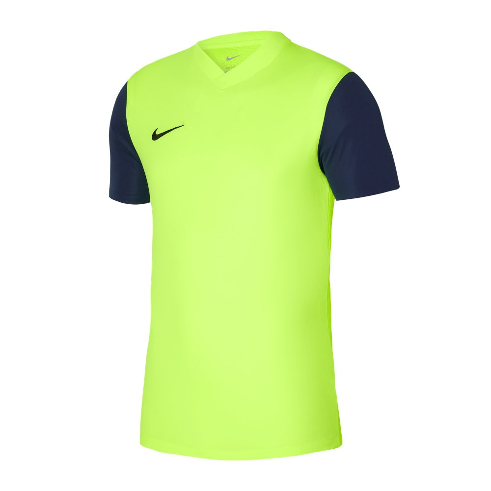 Nike Dri-Fit Tiempo Premiere II Jersey Short Sleeve in volt/midnight navy