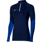 Nike Dri FIT Strike 23 1/4 Zip Women's Drill Top in obsidian and royal blue