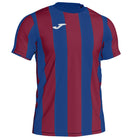 Joma Inter Short Sleeve Shirt in Blue/Burgundy