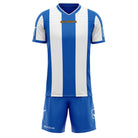 Givova Kit Catalano Short Sleeve Shirt & Shorts Set in Royal/White