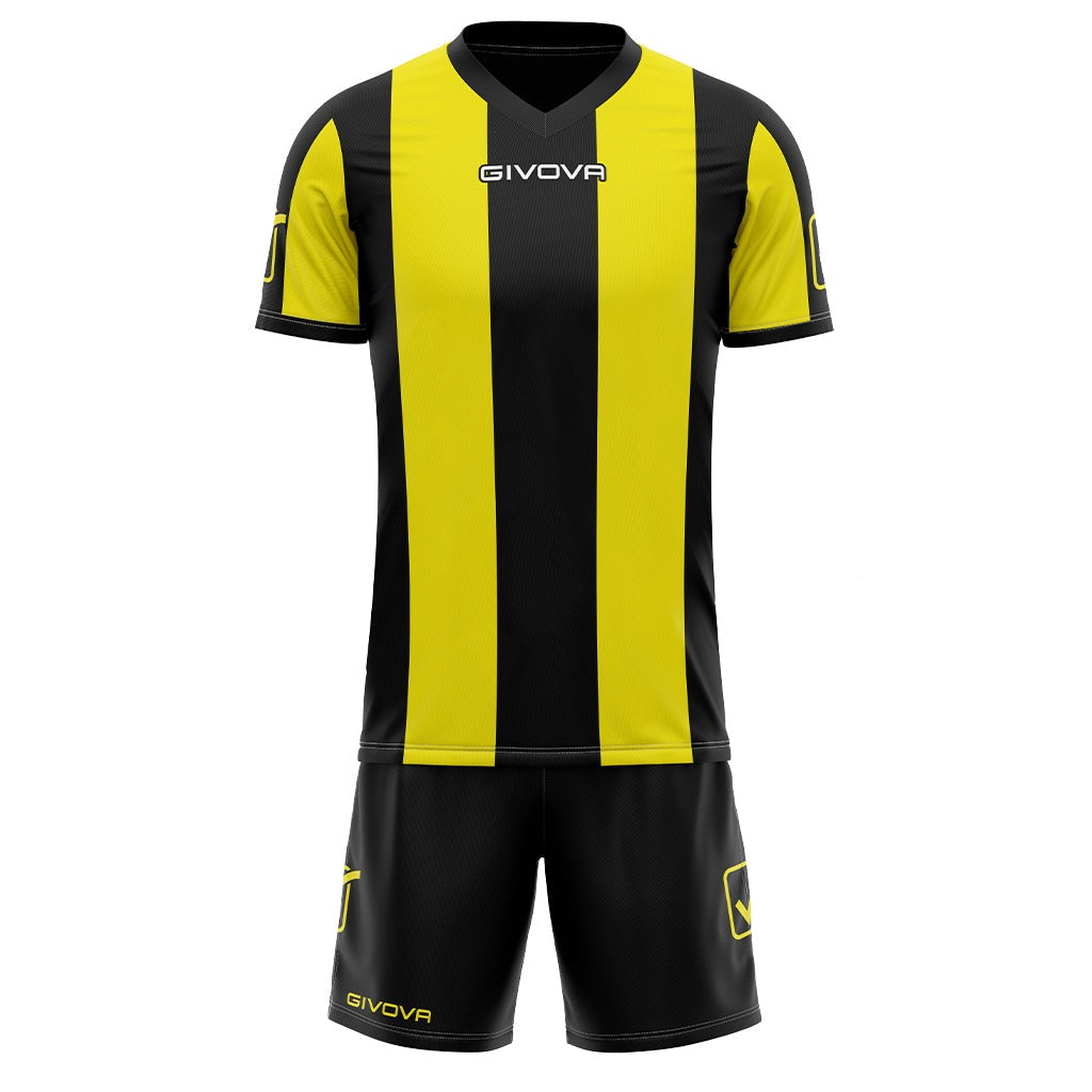 Givova Kit Catalano Short Sleeve Shirt & Shorts Set in Yellow/Black