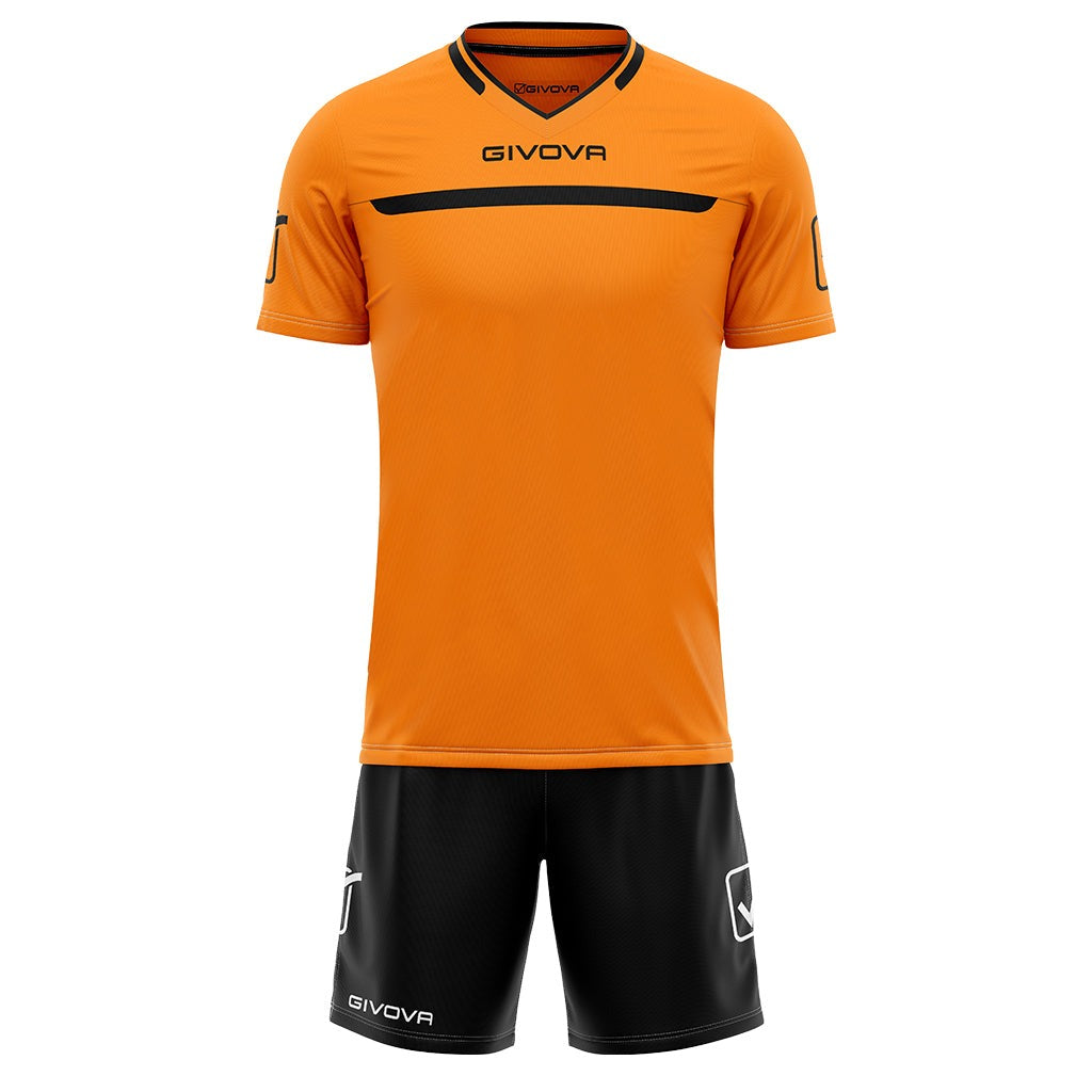 Givova Kit One Short Sleeve Shirt & Shorts Set in Orange/Black