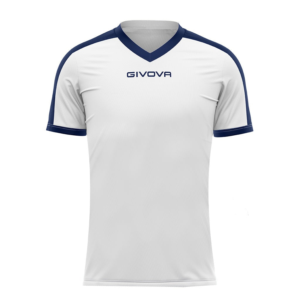 Givova Revolution Short Sleeve Shirt in Red/White