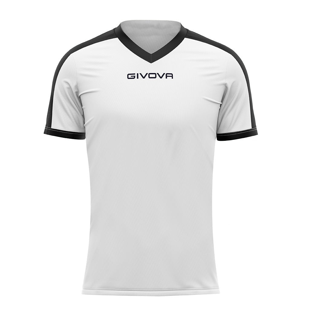 Givova Revolution Short Sleeve Shirt in Red/White