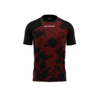 Givova Art Short Sleeve Shirt in Burgundy/Black