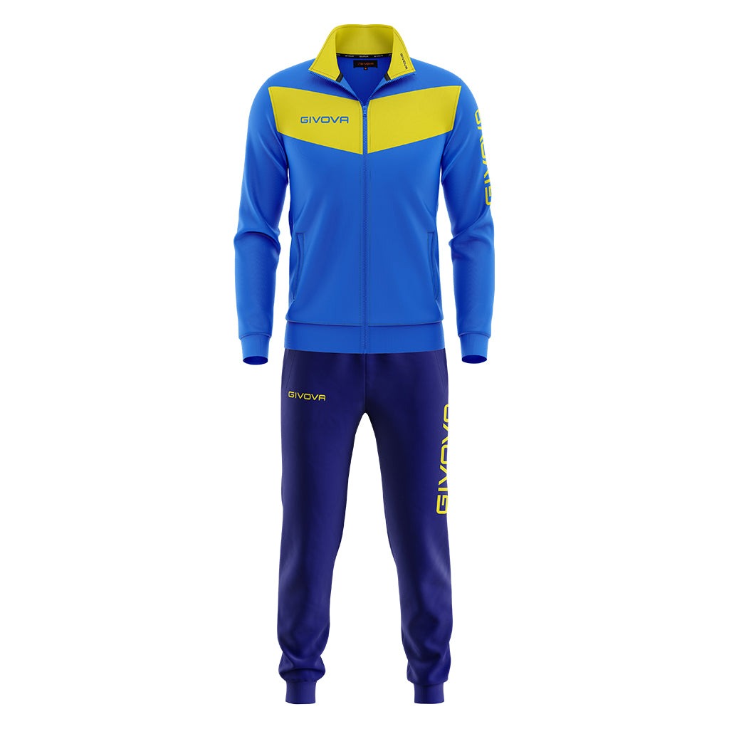 Givova Tuta Visa Tracksuit in Royal/Yellow