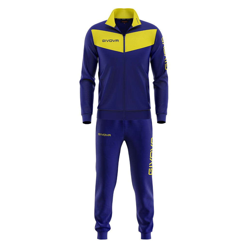 Givova Tuta Visa Tracksuit in Navy/Yellow