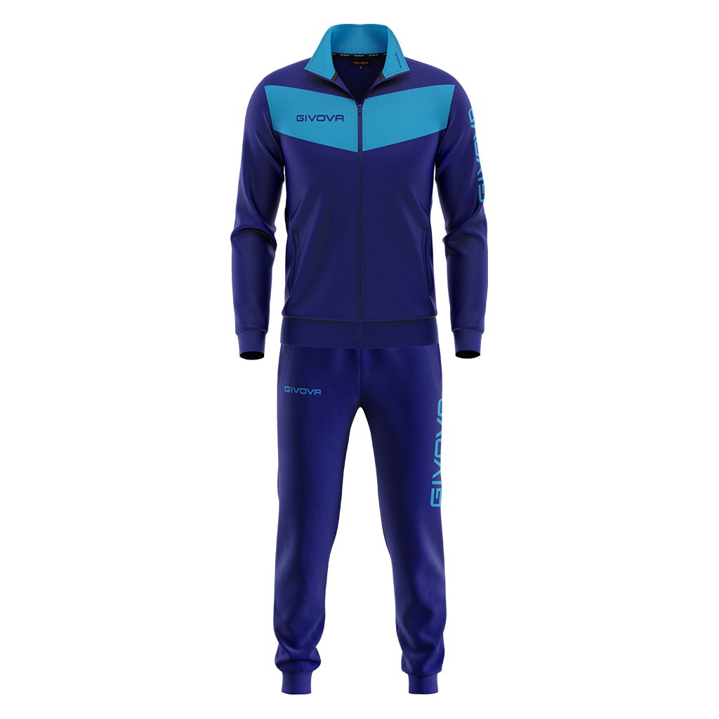 Givova Tuta Visa Tracksuit in Navy/Turquoise