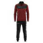 Givova Tuta Visa Tracksuit in Burgundy/Black