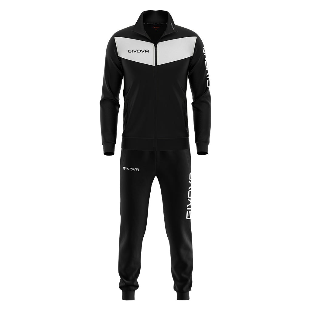 Givova Tuta Visa Tracksuit in Black/White