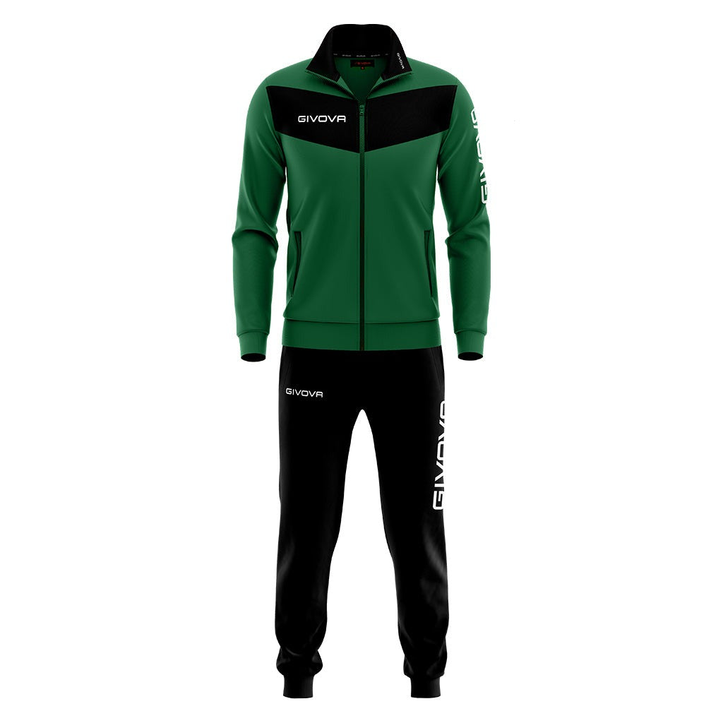 Givova Tuta Visa Tracksuit in Green/Black